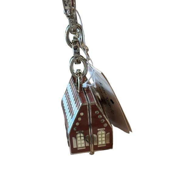 Kate Spade Gingerbread House Keychain Bag Charm Metal - Picture 5 of 7